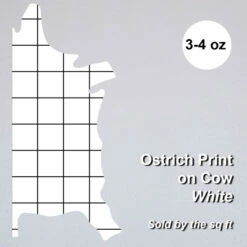 Ostrich Print On Cow Sides - White 7 Ostrich Print On Cow Sides - White -Leather Goods Sales Shop 62 41.SLC .4