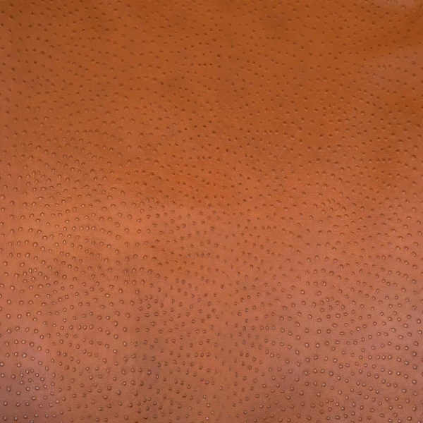 Ostrich Print On Cow Sides - Cognac 3 Ostrich Print On Cow Sides - Cognac - Image 3
