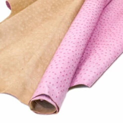 Ostrich Print On Cow Sides - Hot Pink