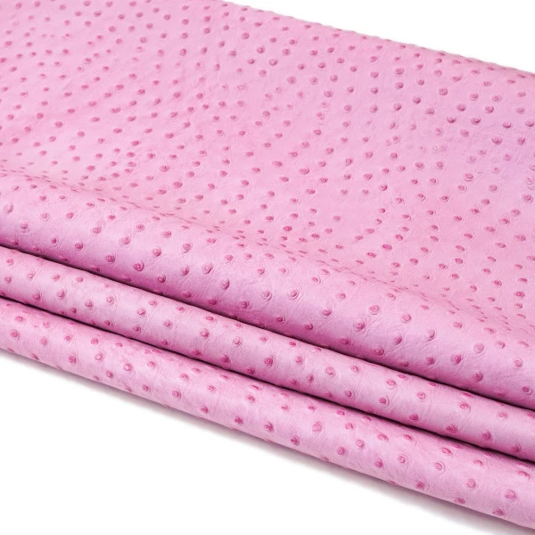 Ostrich Print On Cow Sides - Hot Pink 2 Ostrich Print On Cow Sides - Hot Pink - Image 2