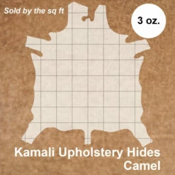 Distressed Pull Up Upholstery Hide - Camel -Leather Goods Sales Shop 6200 2406.SLC .4