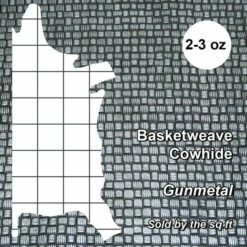 Embossed Basketweave Side - Gunmetal -Leather Goods Sales Shop 665 03.SLC .4