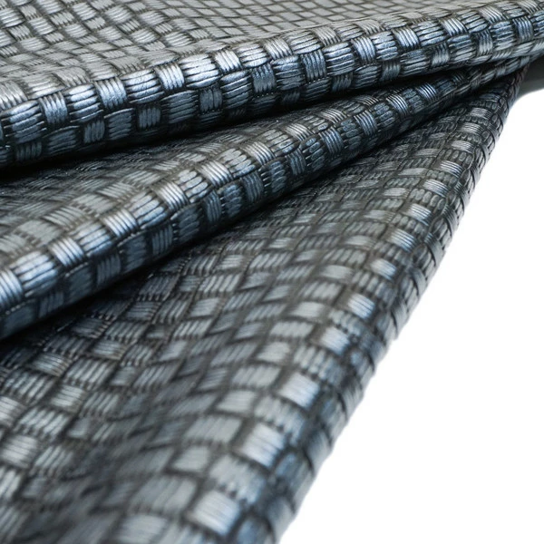 Basketweave Cowhide Pre-Cut - Gunmetal - 12" X 24" 2 Basketweave Cowhide Pre-Cut - Gunmetal - 12" X 24" - Image 2