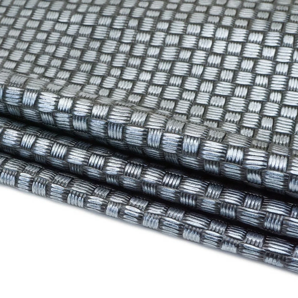 Basketweave Cowhide Pre-Cut - Gunmetal - 12" X 24" 4 Basketweave Cowhide Pre-Cut - Gunmetal - 12" X 24" - Image 4