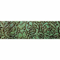 Turquoise And Brown Heirloom Strip 1 5/8