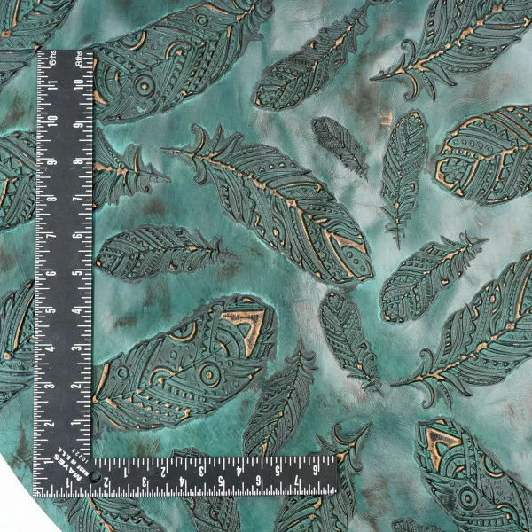 Embossed Plume Hide - Jade 2 Embossed Plume Hide - Jade - Image 2