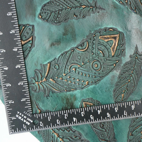 Embossed Plume Hide - Jade 3 Embossed Plume Hide - Jade - Image 3