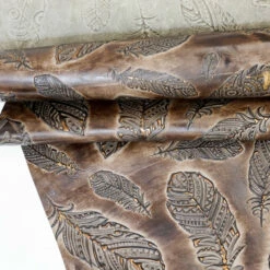 Embossed Plume Hide - Cappuccino