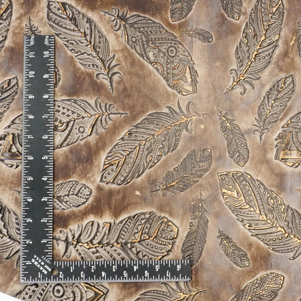 Embossed Plume Hide - Cappuccino 2 Embossed Plume Hide - Cappuccino - Image 2