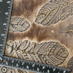 Embossed Plume Hide - Cappuccino 5 Embossed Plume Hide - Cappuccino -Leather Goods Sales Shop 665 1902.SLC .3