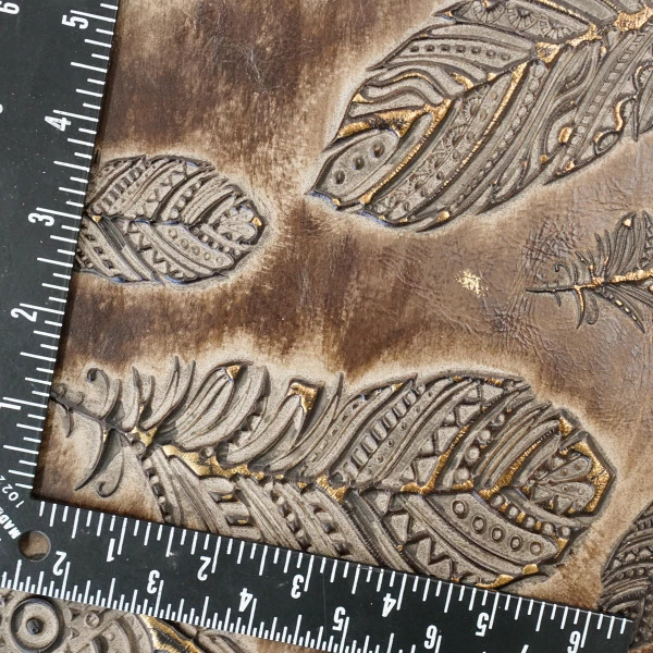 Embossed Plume Hide - Cappuccino 3 Embossed Plume Hide - Cappuccino - Image 3