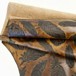 Embossed Plume Hide - Sunflower