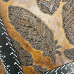 Embossed Plume Hide - Sunflower -Leather Goods Sales Shop 665 1903.SLC .3