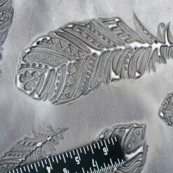 Embossed Plume Hide - Pewter -Leather Goods Sales Shop 665 1904.SLC .3