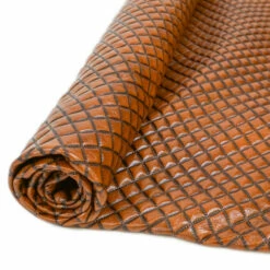 Embossed Quilt Hide - Caramel