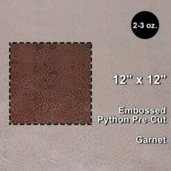 Pre-Cut, Embossed Python, Garnet - 12"x12".