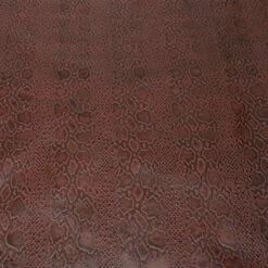 Pre-Cut, Embossed Python, Garnet - 12"x24". -Leather Goods Sales Shop 665 30512.SLC .5