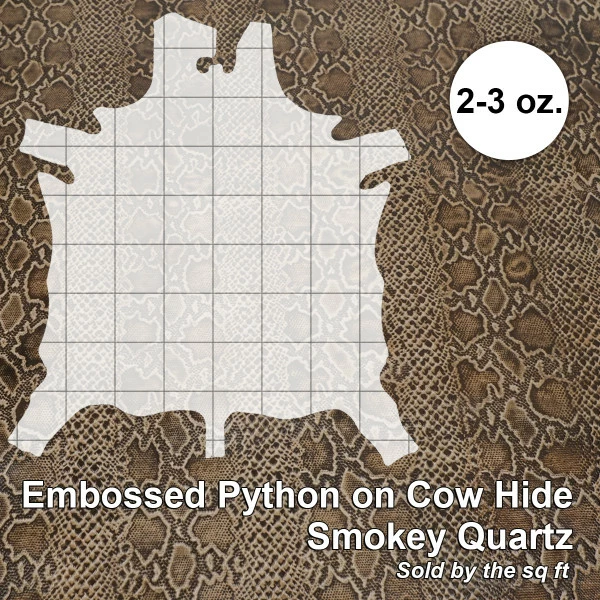 Embossed Python Hide - Smokey Quartz 4 Embossed Python Hide - Smokey Quartz - Image 4