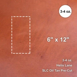Helix Lane 3-4 Oz. Oil Tan Pre-Cut 6" X 12"