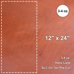 Helix Lane 3-4 Oz. Oil Tan Pre-Cut 12" X 24"