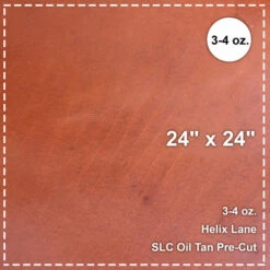 Helix Lane 3-4 Oz. Oil Tan Pre-Cut 24" X 24"