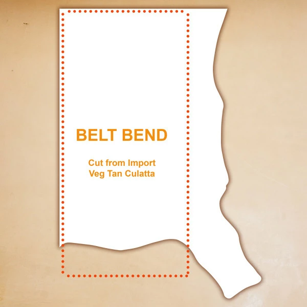 Import Veg Tan Belt Bend 6/7 Oz. 2 Import Veg Tan Belt Bend 6/7 Oz. - Image 2