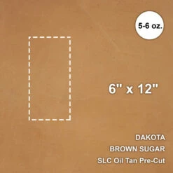 Dakota Brown Sugar Oil Tan Pre-Cut 6"x 12"