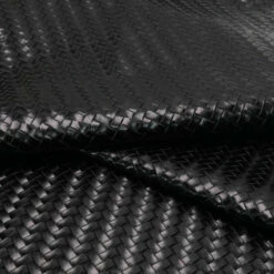 Braided Embossed Cow -Leather Goods Sales Shop BREC.Black .02