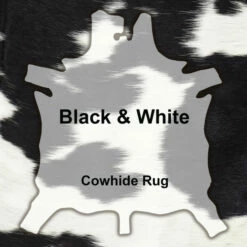 Black & White Cowhide Rug -Leather Goods Sales Shop BWCR.SLC .Default 1