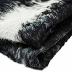 Black & White Speckled Cowhide Rugs 8 Black & White Speckled Cowhide Rugs -Leather Goods Sales Shop BWSR.SLC .02