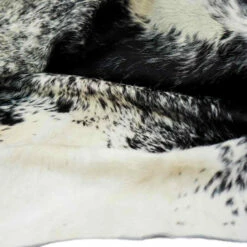 Black & White Speckled Cowhide Rugs 9 Black & White Speckled Cowhide Rugs -Leather Goods Sales Shop BWSR.SLC .03
