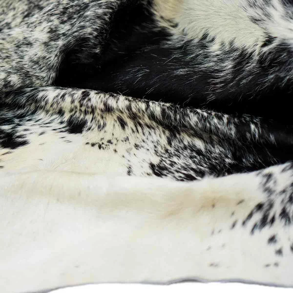 Black & White Speckled Cowhide Rugs 4 Black & White Speckled Cowhide Rugs - Image 4