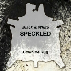 Black & White Speckled Cowhide Rugs 10 Black & White Speckled Cowhide Rugs -Leather Goods Sales Shop BWSR.SLC .Default 1