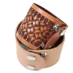 2" Adjustable Wrist Band Cuffs -Leather Goods Sales Shop CUF010.SLC .5