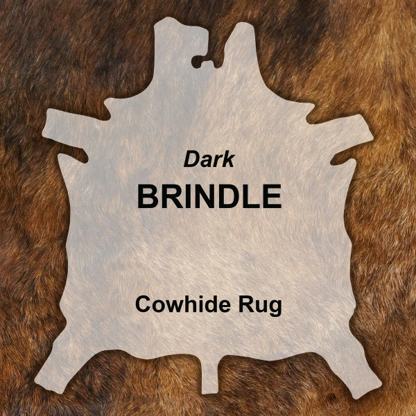 Dark Brindle Cowhide Rugs 6 Dark Brindle Cowhide Rugs - Image 6