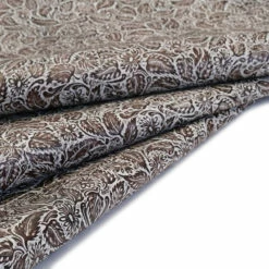 Daisy Floral Embossed Cow 22 Daisy Floral Embossed Cow -Leather Goods Sales Shop DFL.Creme20Brown.01