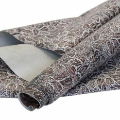 Daisy Floral Embossed Cow 23 Daisy Floral Embossed Cow -Leather Goods Sales Shop DFL.Creme20Brown.02