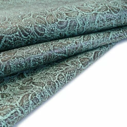 Daisy Floral Embossed Cow 30 Daisy Floral Embossed Cow -Leather Goods Sales Shop DFL.Turquoise20Brown.01