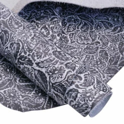 Daisy Floral Embossed Cow 19 Daisy Floral Embossed Cow -Leather Goods Sales Shop DFL.White20and20Black.02