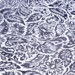 Daisy Floral Embossed Cow 20 Daisy Floral Embossed Cow -Leather Goods Sales Shop DFL.White20and20Black.03