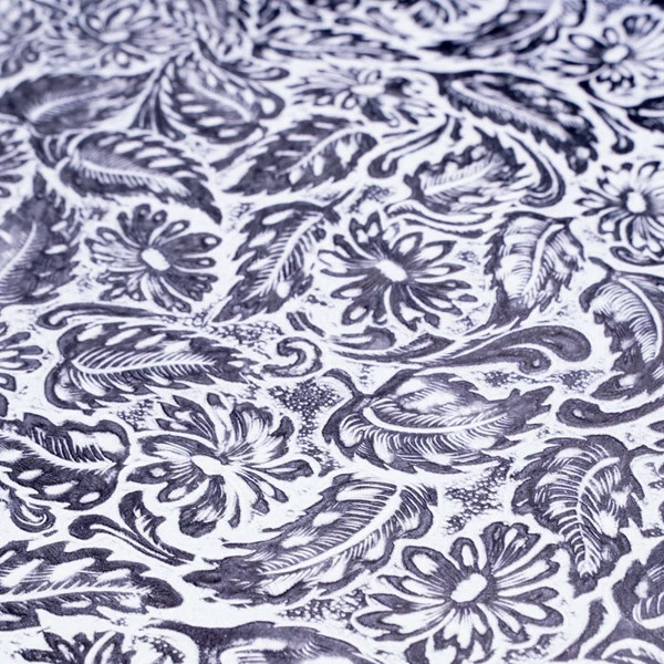 Daisy Floral Embossed Cow 4 Daisy Floral Embossed Cow - Image 4