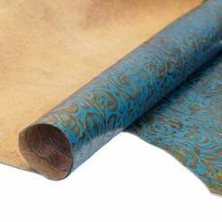 Eagle Floral -Leather Goods Sales Shop EFS.Copper20Teal.02