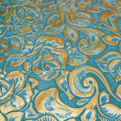 Eagle Floral -Leather Goods Sales Shop EFS.Copper20Teal.04