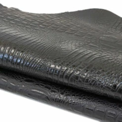Embossed Gator On Cow -Leather Goods Sales Shop EGOC.Black .02