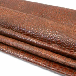 Embossed Gator On Cow -Leather Goods Sales Shop EGOC.Brown .02