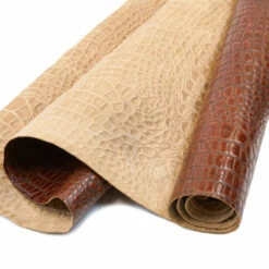 Embossed Gator On Cow -Leather Goods Sales Shop EGOC.Brown .03