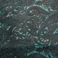Paisley Embossed Cow -Leather Goods Sales Shop KSMR.Aegean20Teal.02