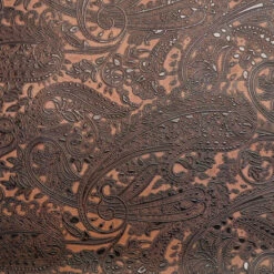 Paisley Embossed Cow -Leather Goods Sales Shop KSMR.Amber .02