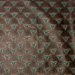 Longhorn Embossed Cow -Leather Goods Sales Shop LHEC.Turquoise20Brown.Small .03