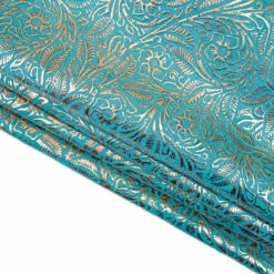 Metallic Floral Cow Sides 22 Metallic Floral Cow Sides -Leather Goods Sales Shop MFC.Rose20Gold20on20Turquoise.02